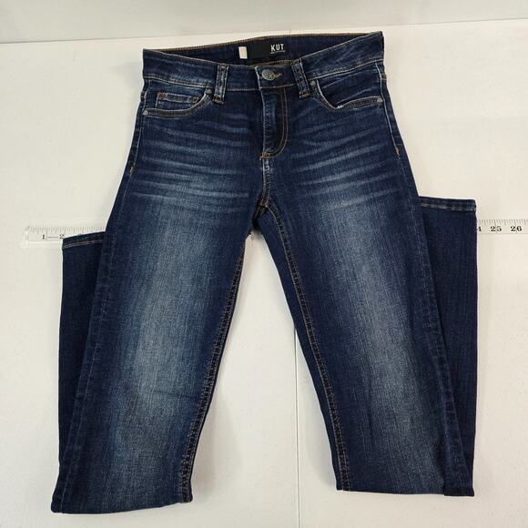 Kut‎ From the kloth mia toothpick skinny jeans 0 blue denim womens 6117 - Picture 1 of 10